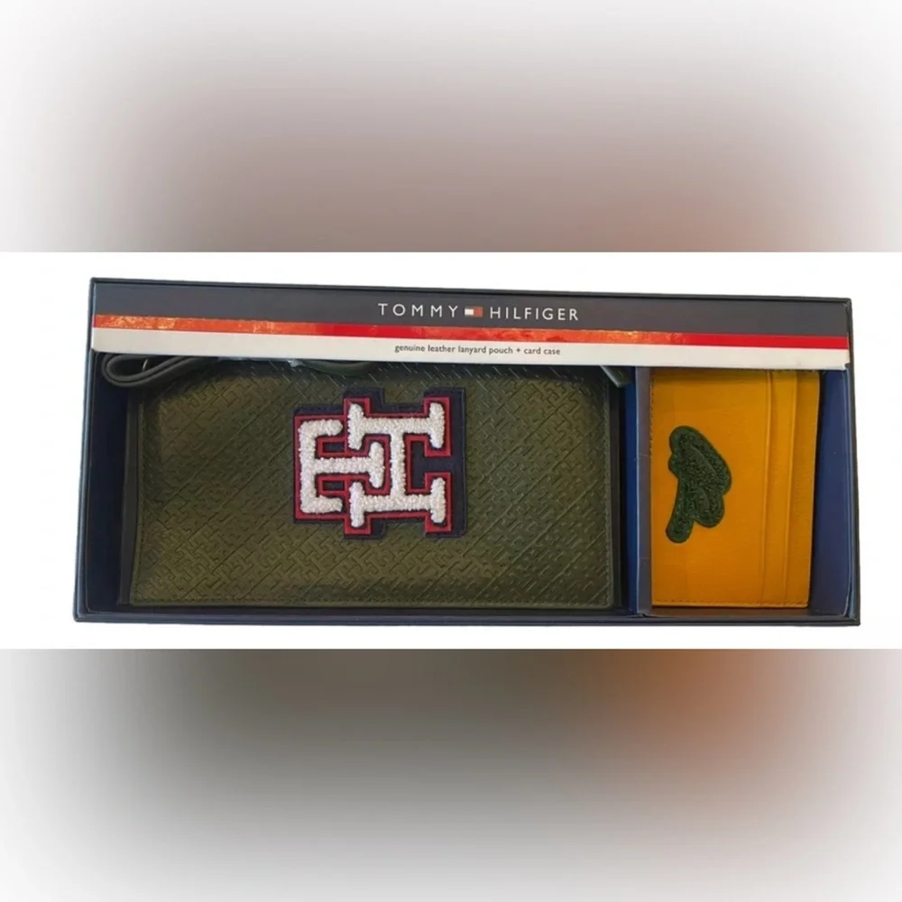 Tommy Hilfiger Anthony Ramos Genuine Leather Wallet, Lanyard, Credit Card Holder